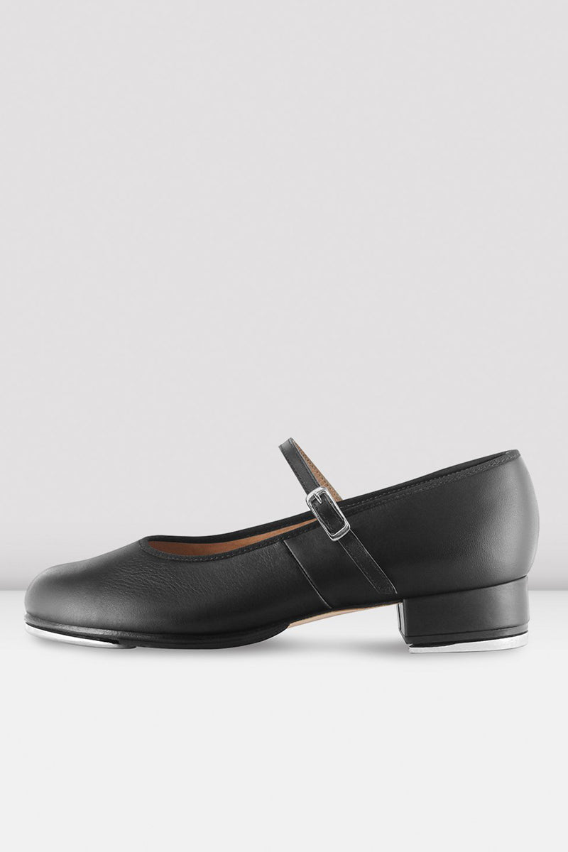 black buckle tap shoes