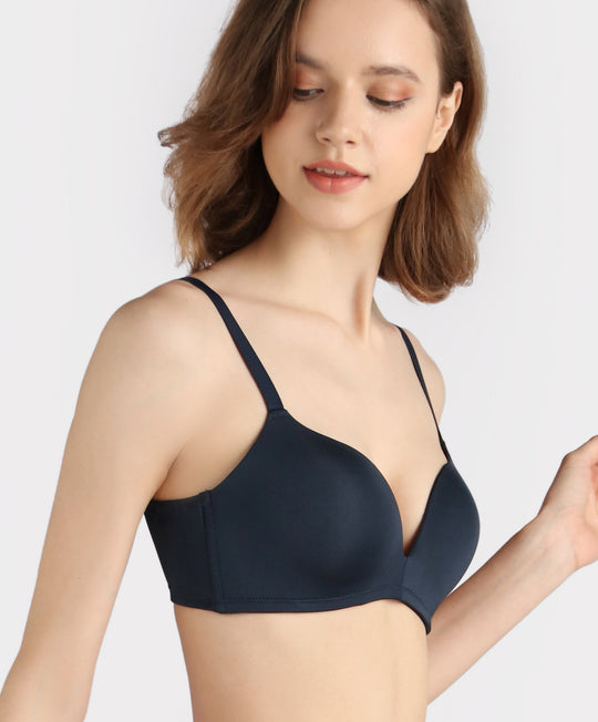 Halves Round Wireless Push Up Bra - Plain 01-0027 - No.1 Eco-Friendly Bra  In Malaysia