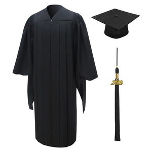 American Deluxe Black Masters Graduation Cap & Gown – Graduation Gowns UK