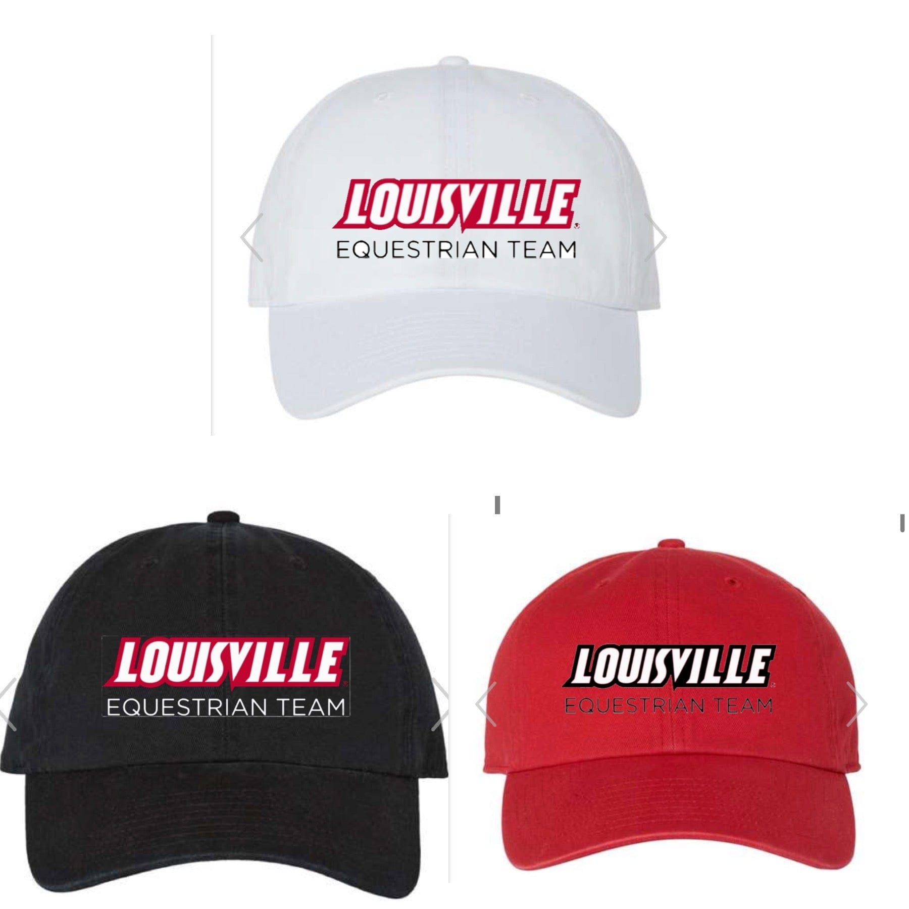 Louisville Equestrian Team Saddle Seat- Baseball Cap Black