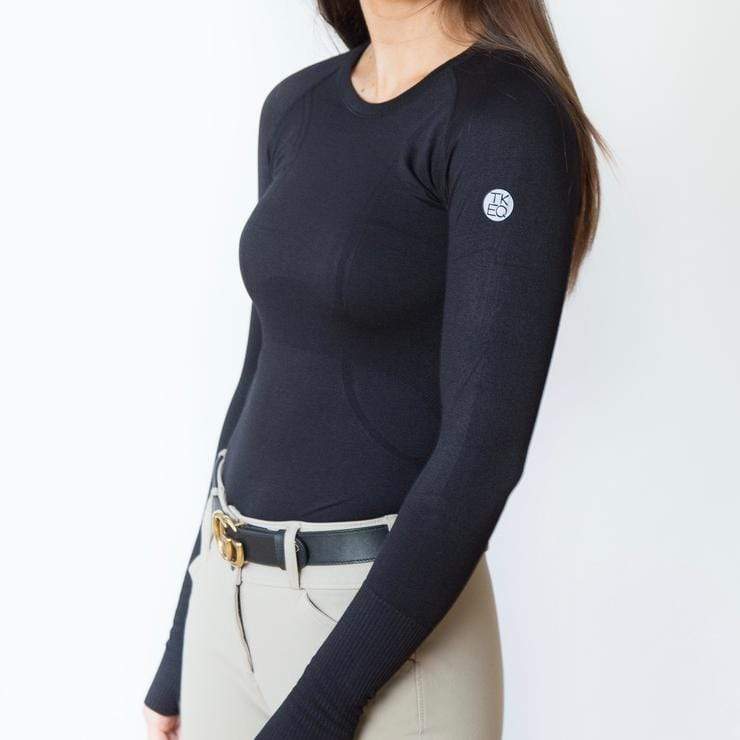 TKEQ- Kennedy Seamless Long Sleeve Shirt (Navy) - Equestrian Team