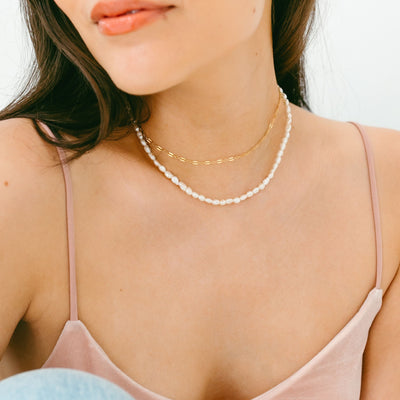 Mala White Small Pearl necklace – Hayagi