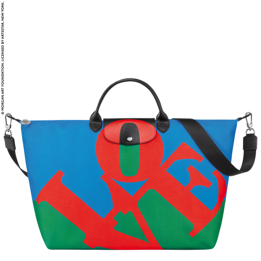 Longchamp x Robert Indiana Pouch Red - Canvas (34175BBA545