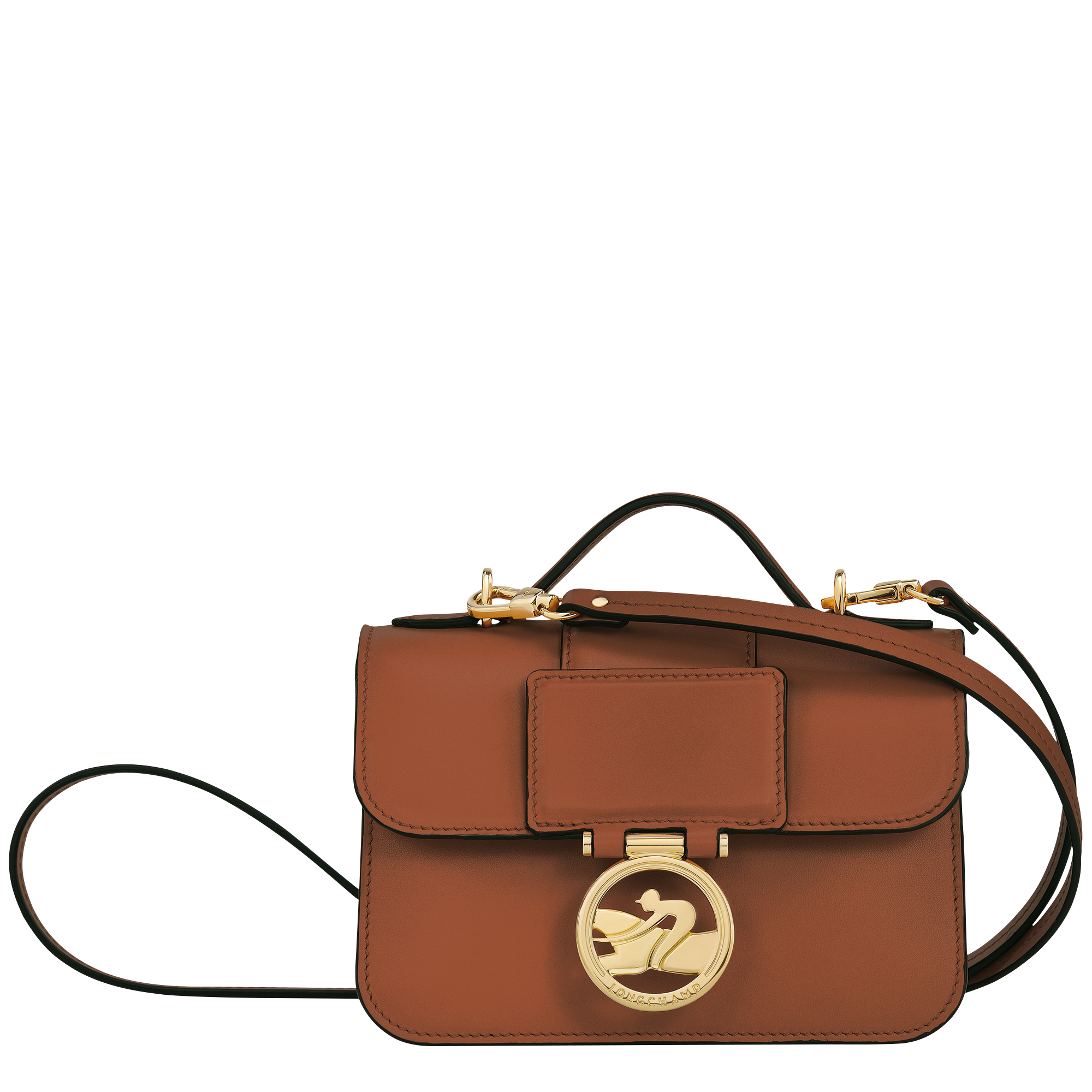 Box-Trot M Crossbody bag Cognac - Leather (10175HAU504)