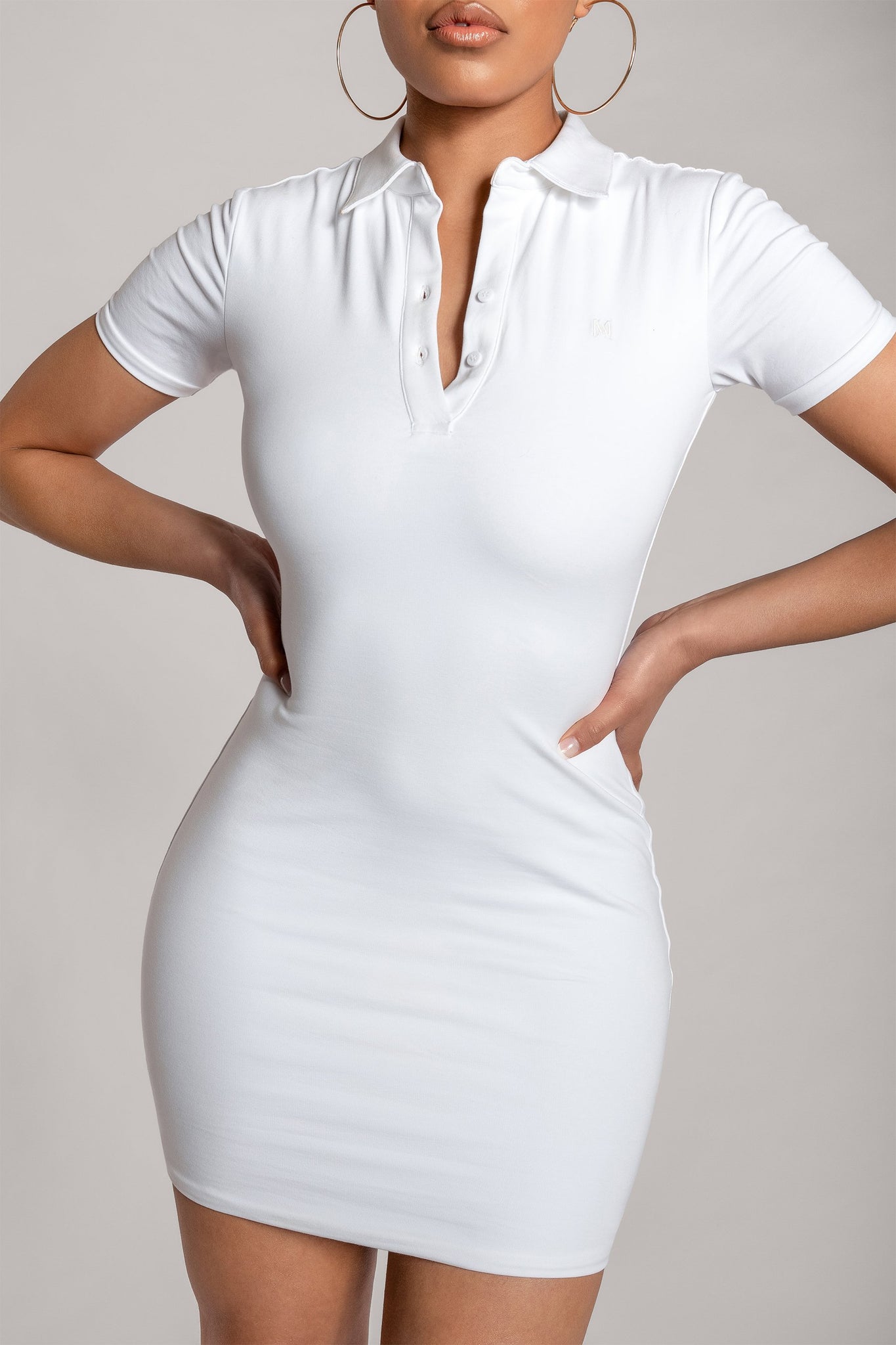 white meshki dress