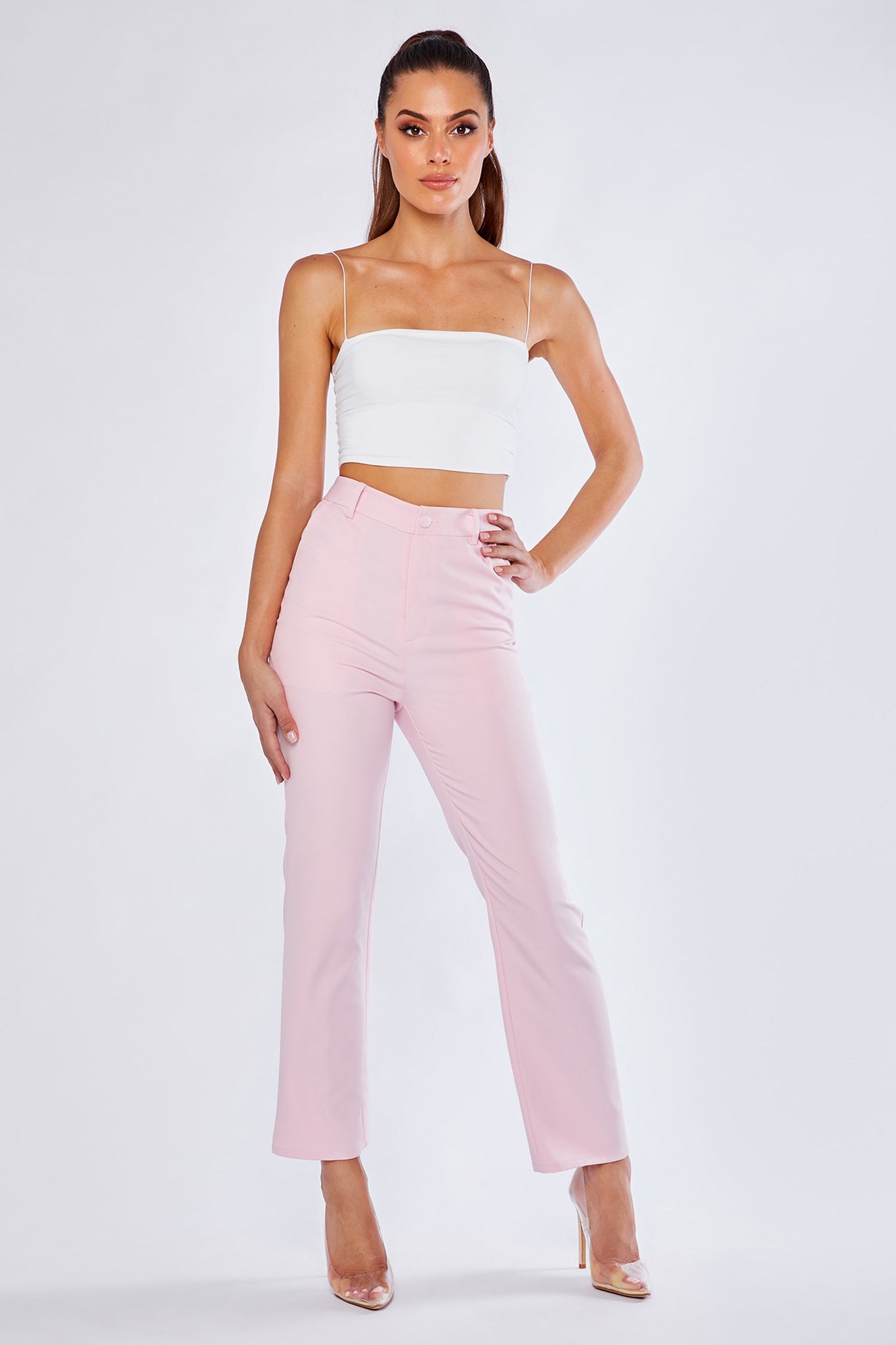 pink cigarette pants