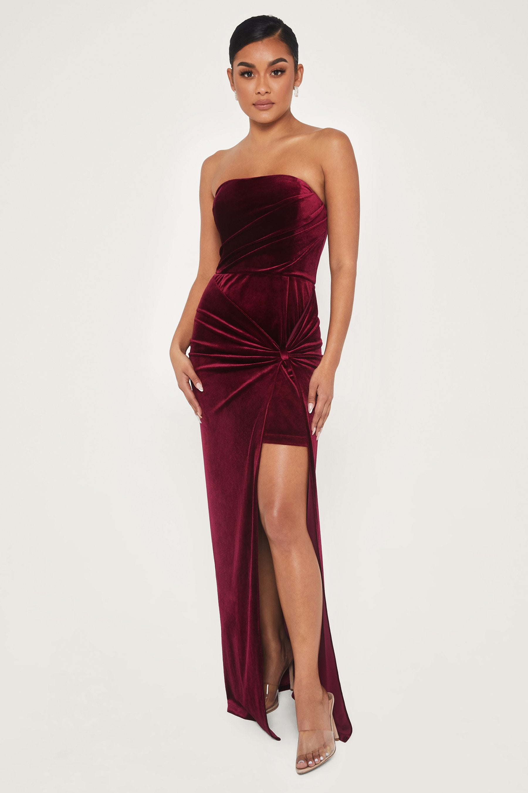 velvet burgundy maxi dress