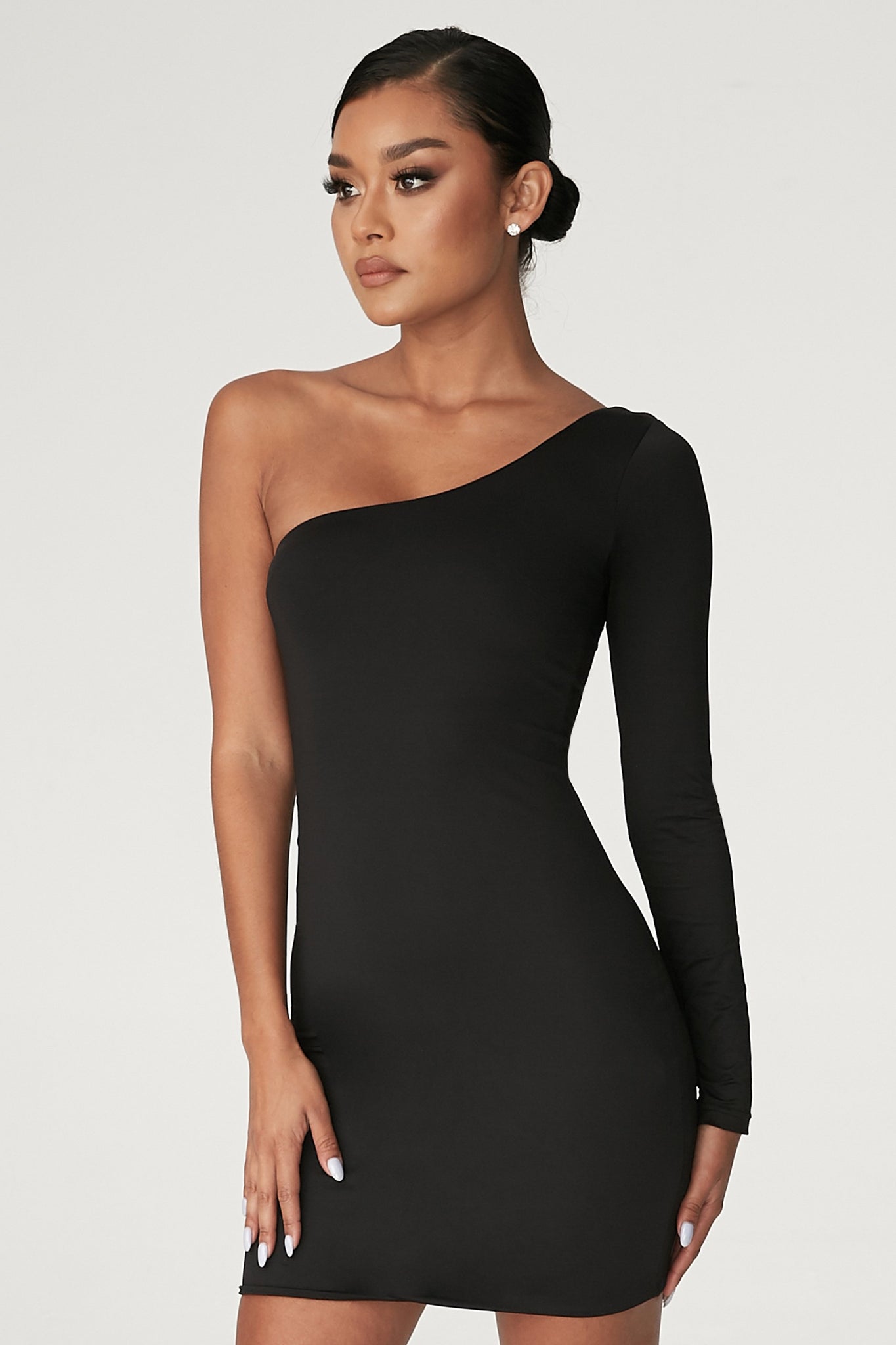 black 1 shoulder dress