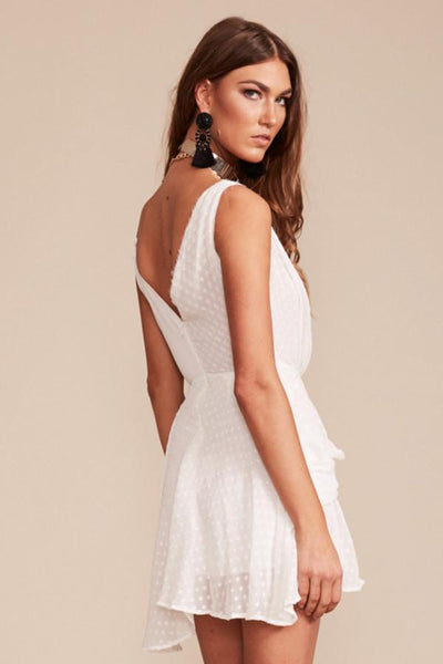 Take Me to Cannes Mini Dress - White - MESHKI