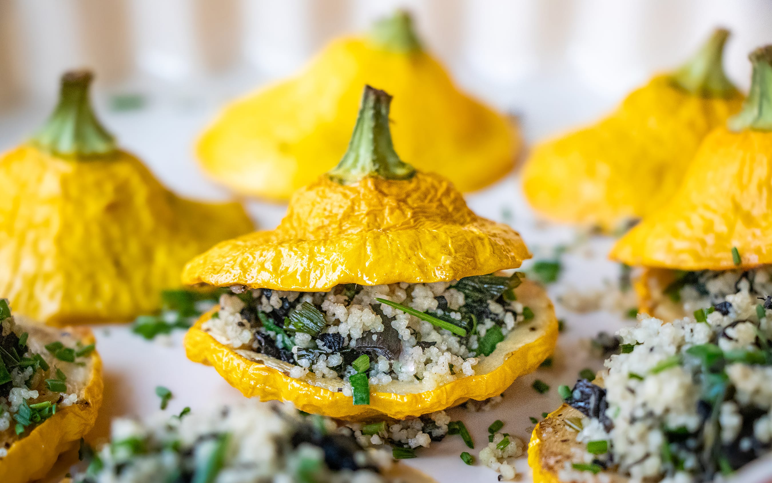 Stuffed Patty Pans with Black Trumpets | Recipe by FUNGIWOMAN