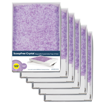 ScoopFree® Complete Disposable Crystal Litter Tray, Lavender, 6-Pack