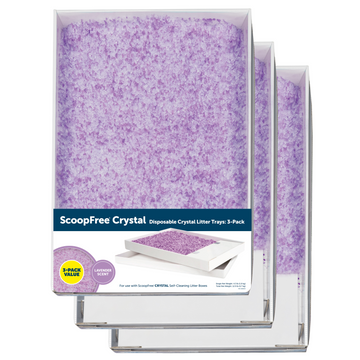 ScoopFree® Complete Disposable Crystal Litter Tray, Lavender, 3-Pack
