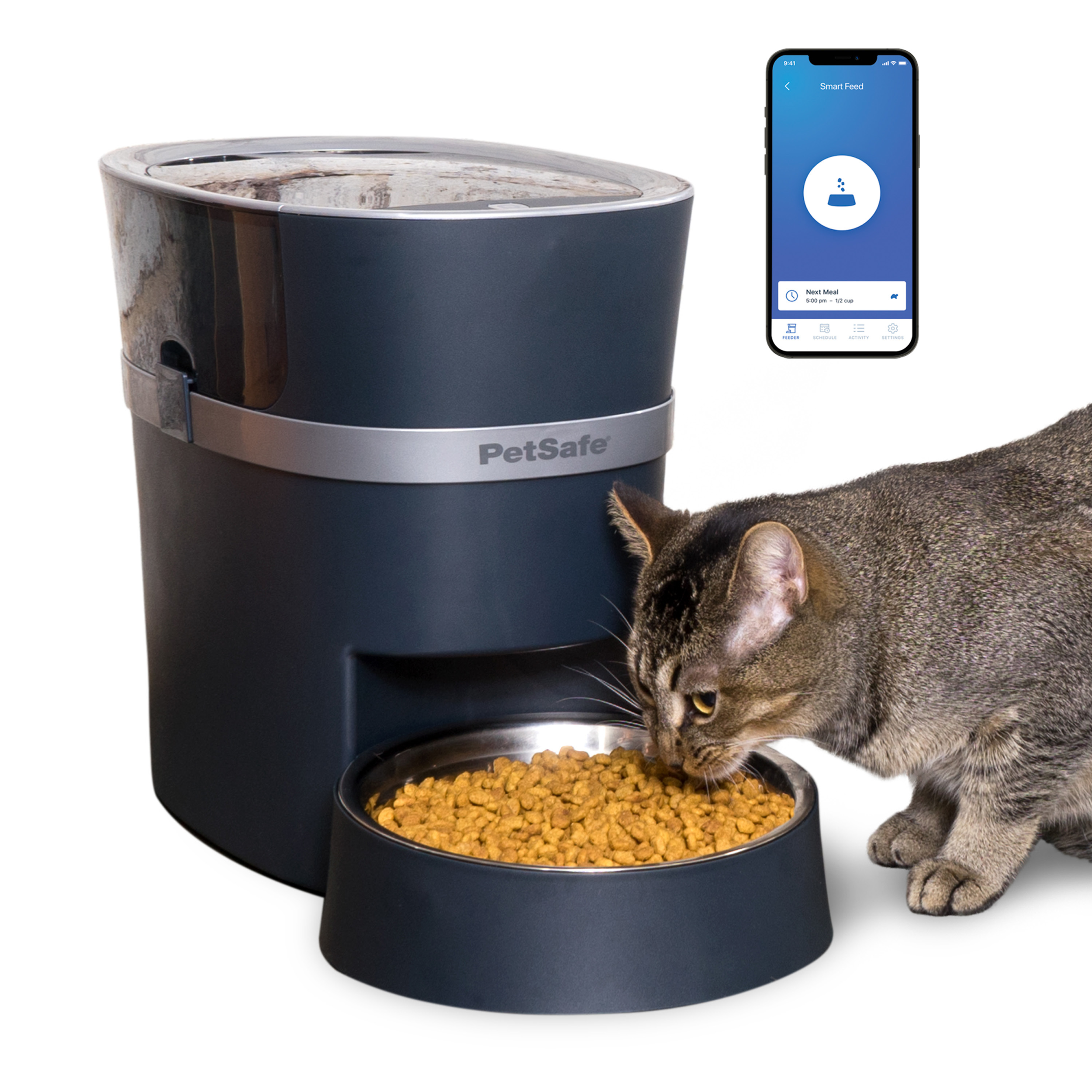 Honeywell 2-in-1 Smart Pet Bowl with Slow Feeder Insert and Feeding Monitor