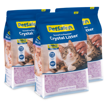 ScoopFree® Premium Crystal Litter 8 lb Bag, Lavender, 3-pack