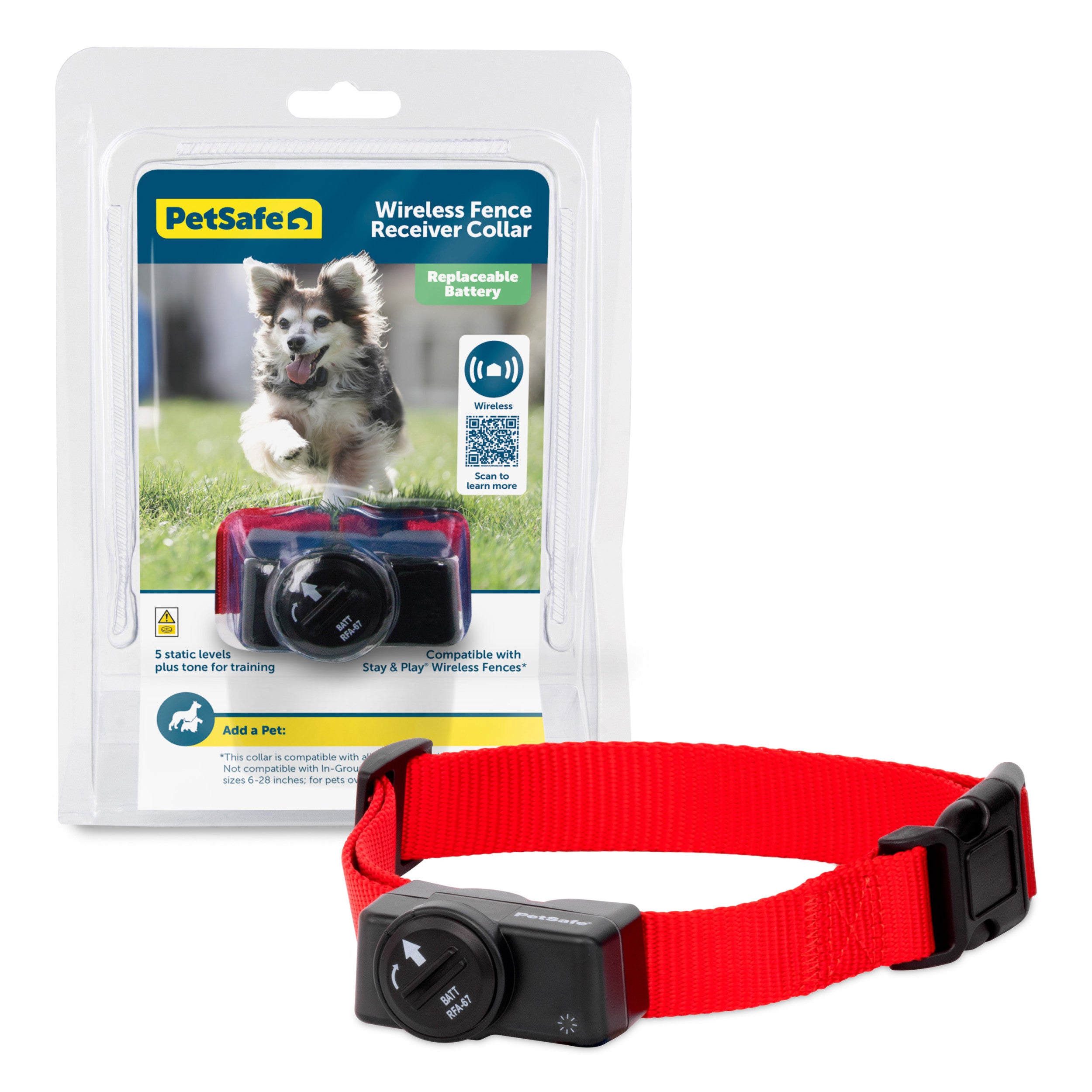 Wireless Pet Containment System Receiver Collar