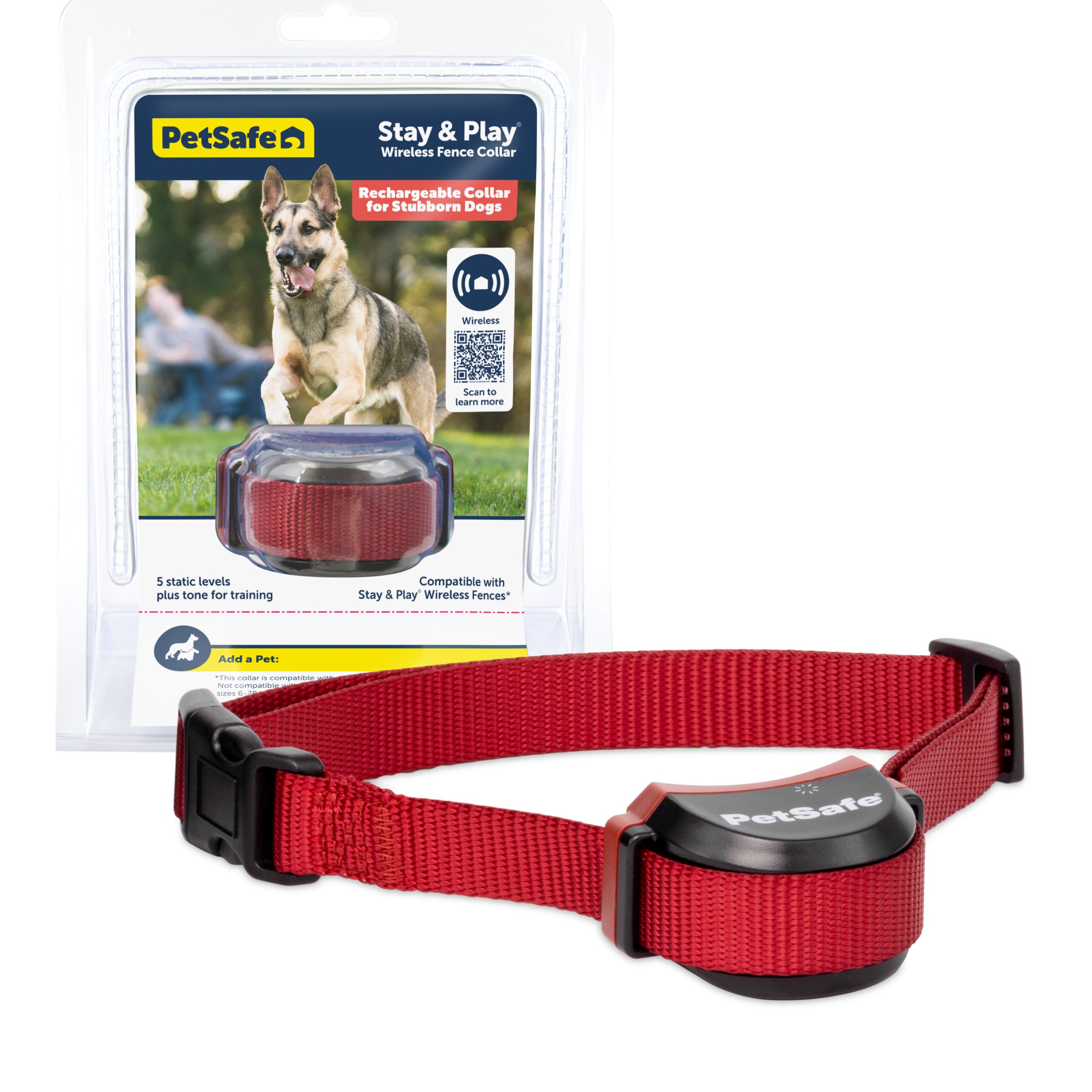 Stay & Play® Wireless Fence Receiver Collar for Stubborn Dogs