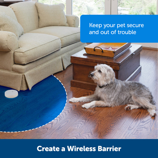 Wireless Indoor Pet Barrier, Static Shock and Tone Correction, Hidden