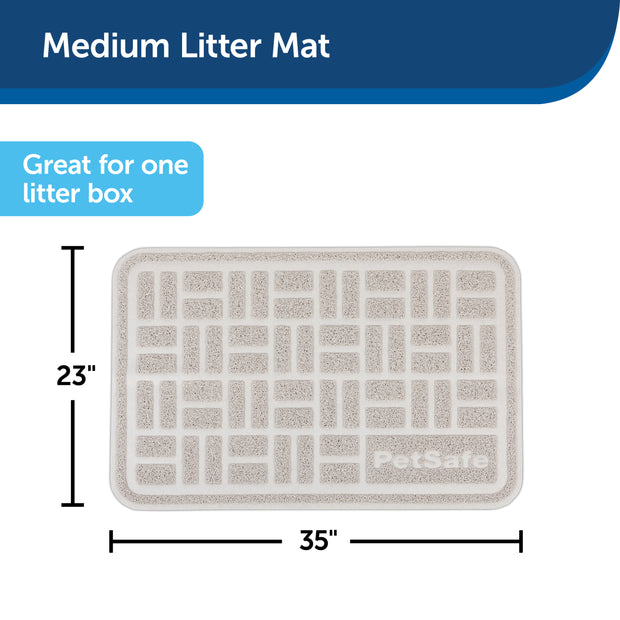Rubber Litter Box Mat, 1/2 Circle