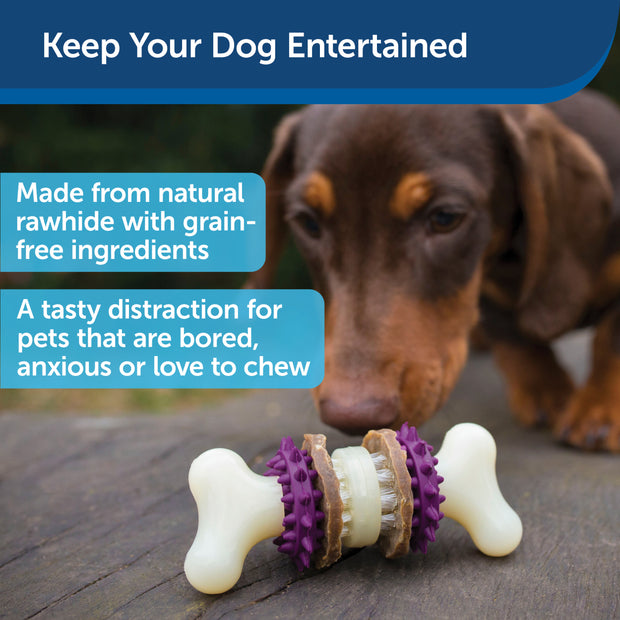 Busy Buddy Bouncy Bone Treat Dispenser Tough Dog Chew Toy, Medium