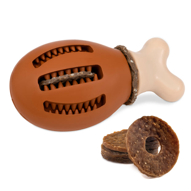 PetSafe Busy Buddy FOOTBALL Dog Toy Dental Treat Chew LARGE