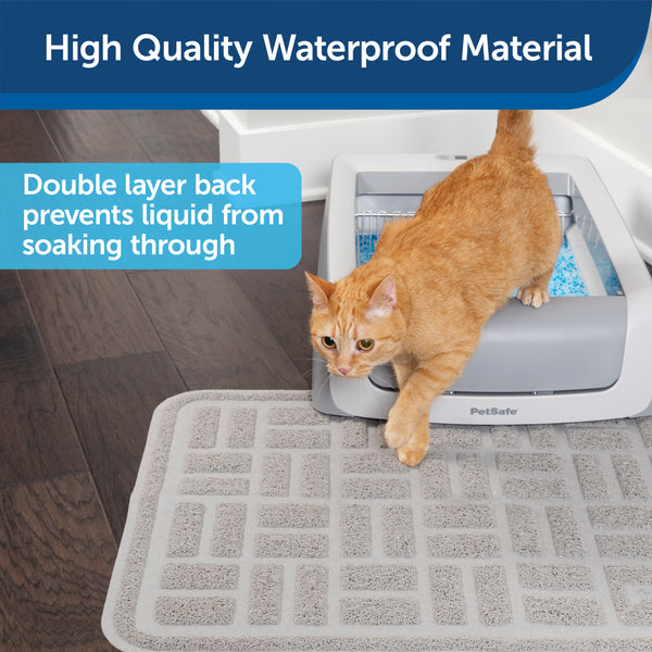 Heeyoo Cat Litter Mat, Large Kitty Litter Box Mat 23 x 14 Inches, Litter  Trapping Mat with Waterproof and Non-Slip Backing, Keep Floors Clean, Soft  on