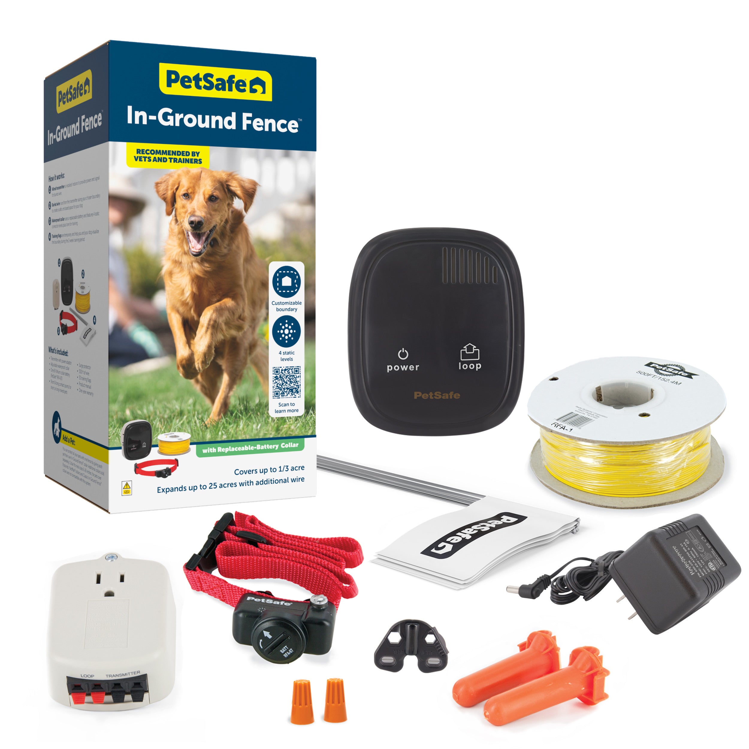 PetSafe In-Ground Radio Fence System with Wire and Flags