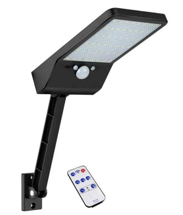 Outdoor LED Motion Sensor Light With Solar Powered Battery & Remote