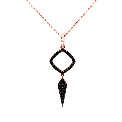 Black Onyx Clover Necklace in Silver – picntell