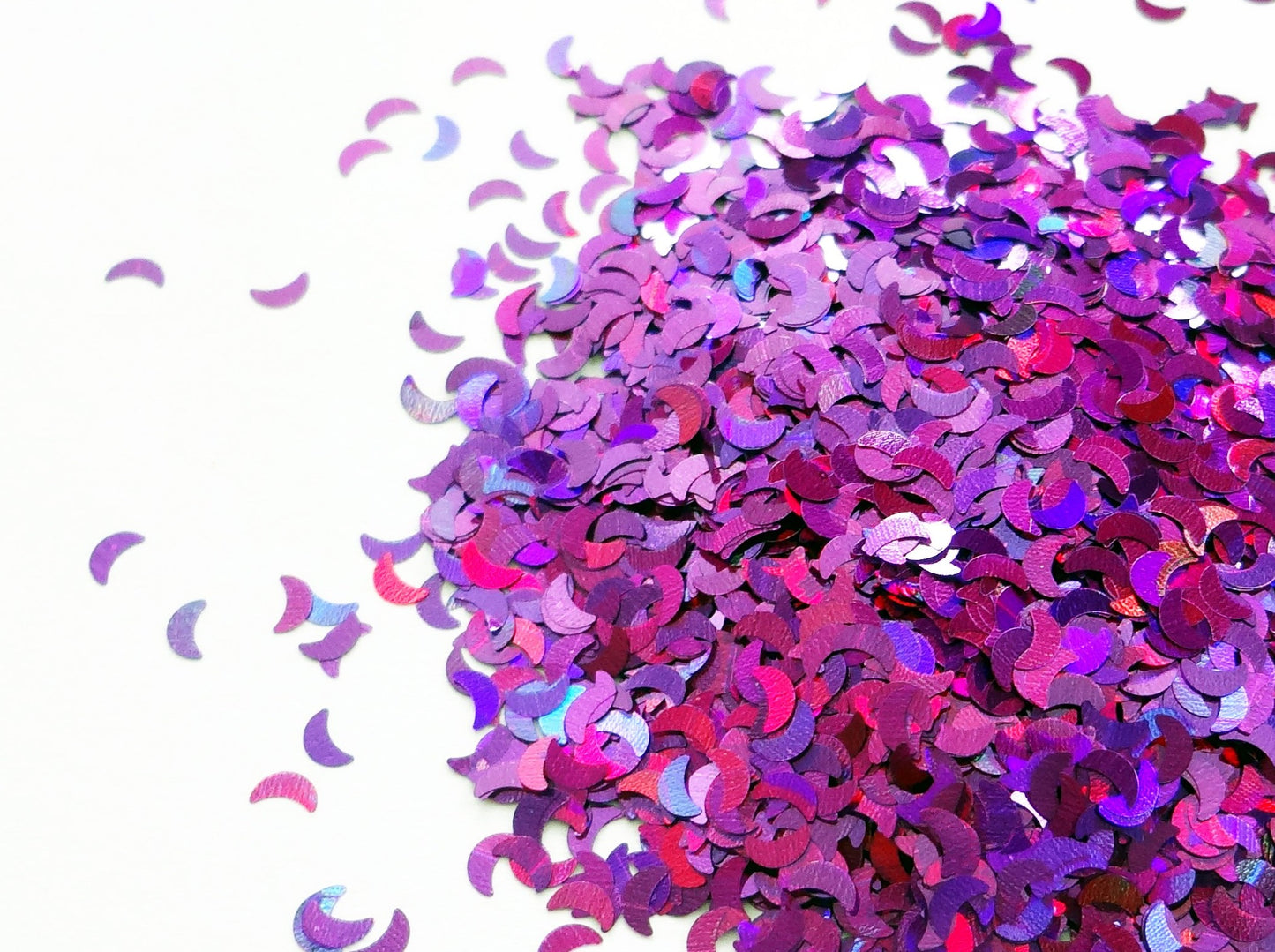 Glitter Confetti Stars - Purple Holographic –