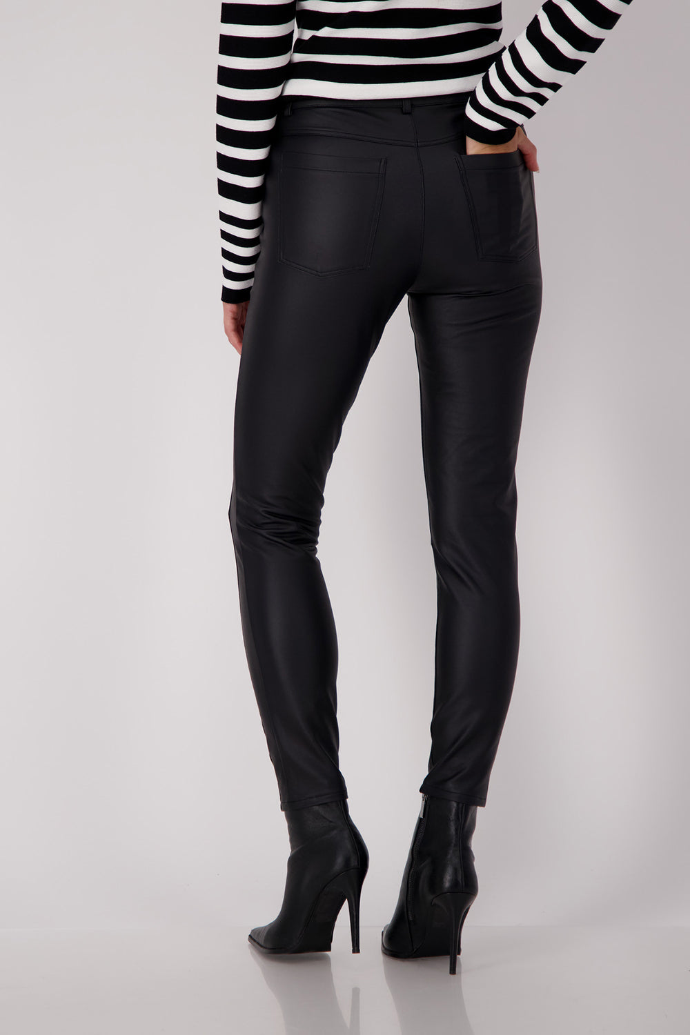 Monari Leather Jeggings Black