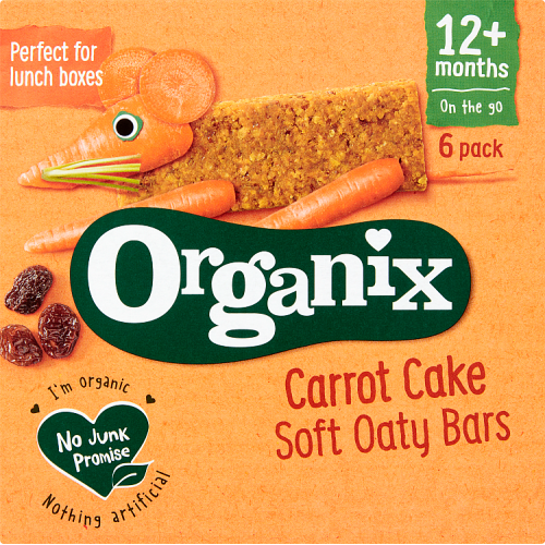 Picture of Organix Carrot Cake Organic Soft Oat Snack Bars Multipack 6 x 30g