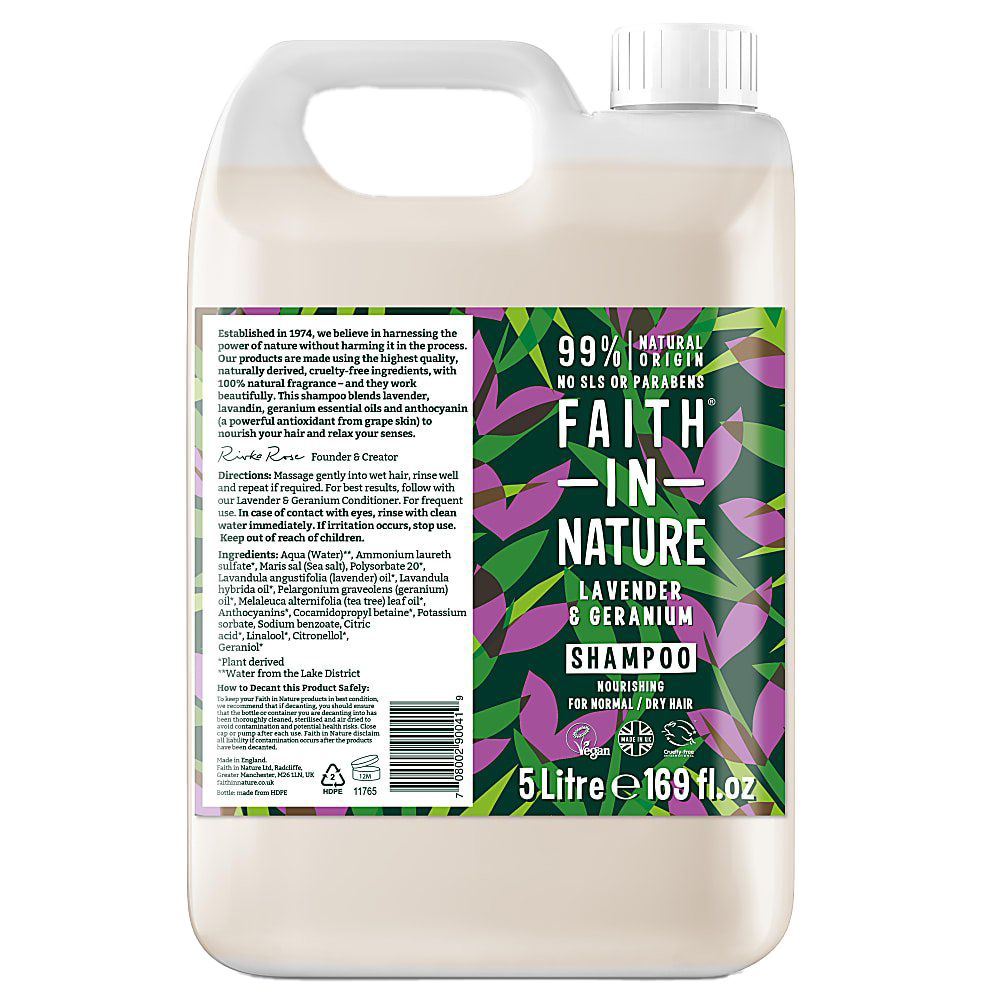 Faith in Nature Lavender & Geranium Shampoo 5L