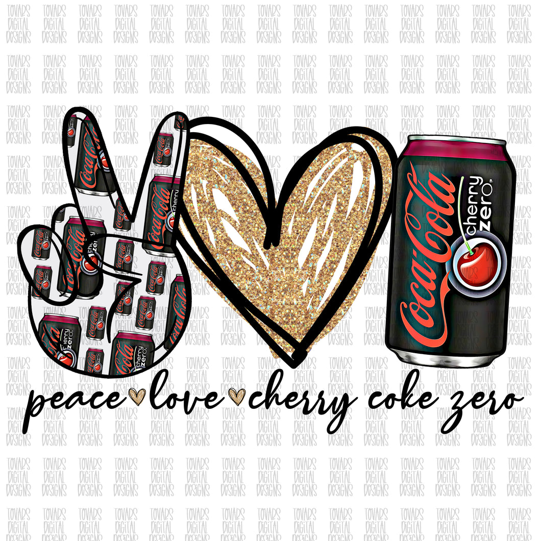 Download Peace Love Cherry Coke Zero Tovars Digital Designs