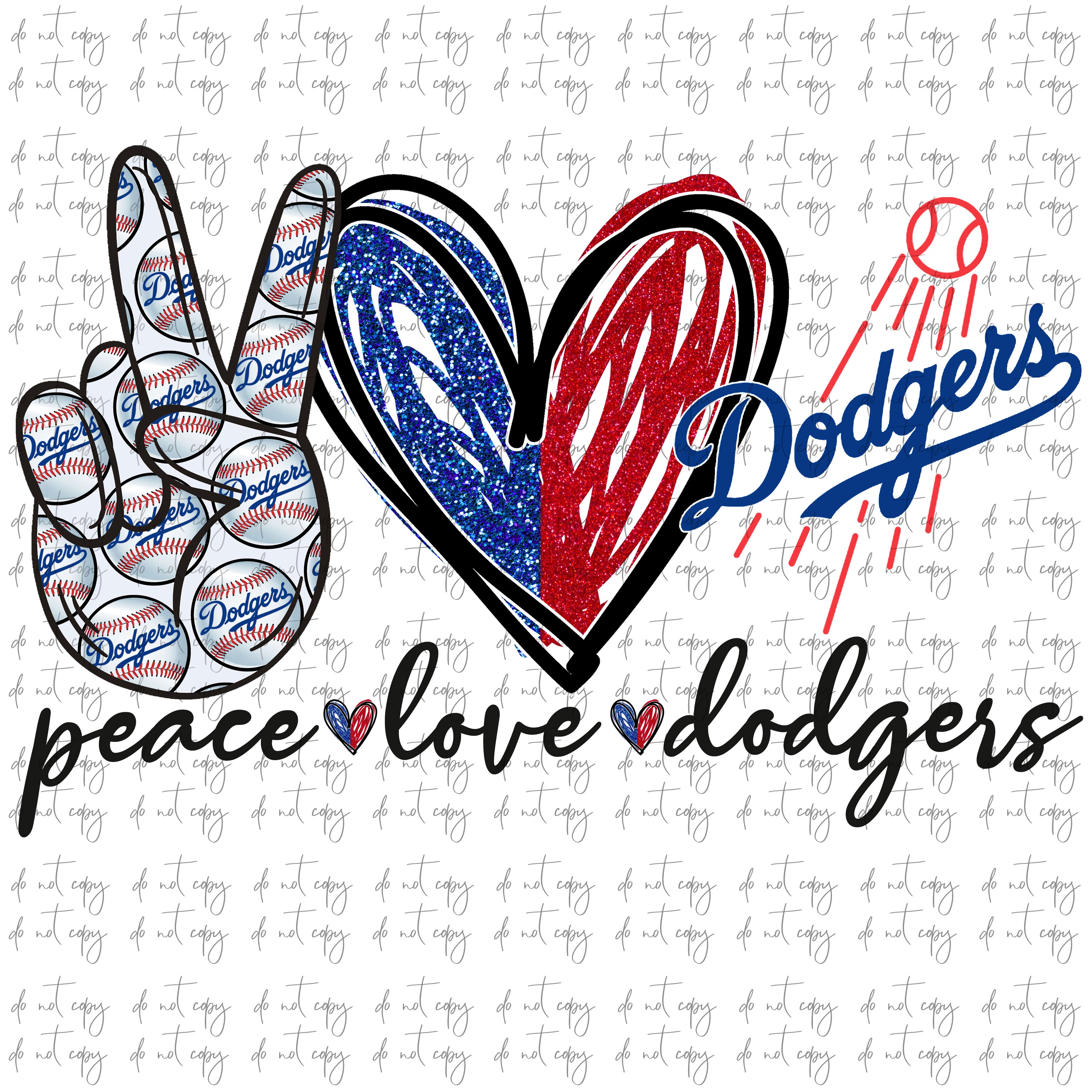 Download Peace Love Dodgers Tovars Digital Designs