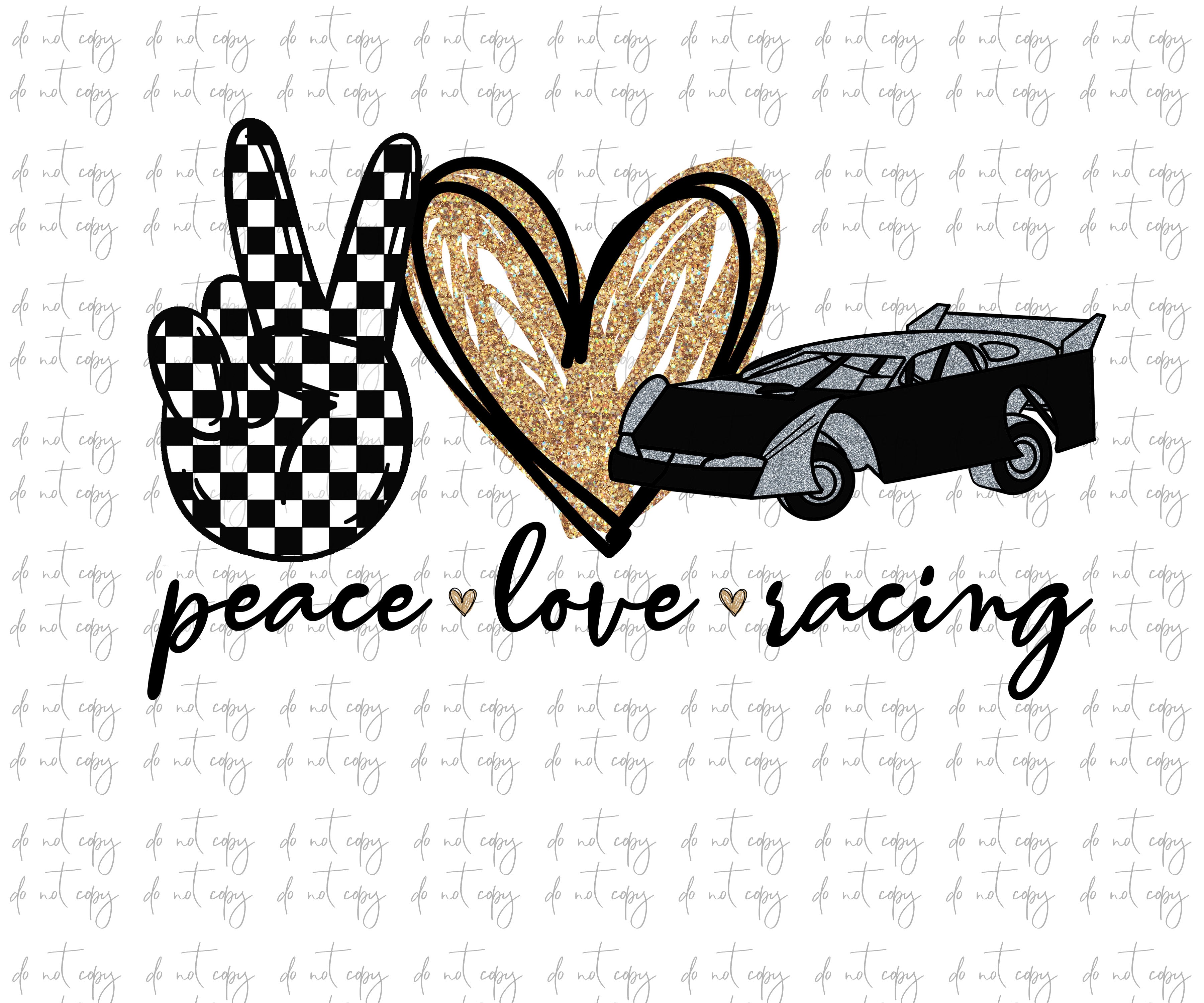 Download Peace Love Racing Checkered Flag Sublimation Png Digital Download Dir Tovars Digital Designs