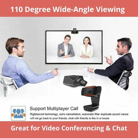 CamVX™ 720P HD Webcam With Microphone for PC Laptop & Desktop