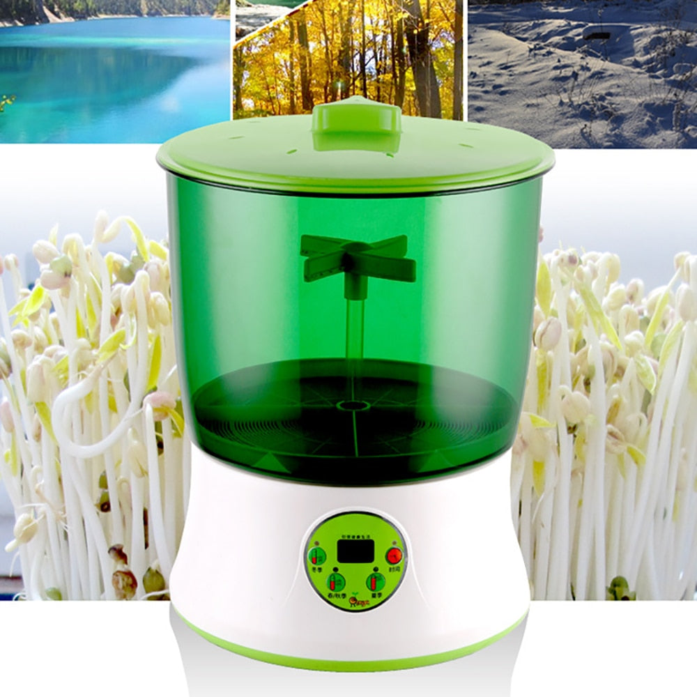 Intelligence Bean Sprouts Machine Germination Machine Double Layers Thermostat Green Seeds Automatic Sprouting Device Home Use