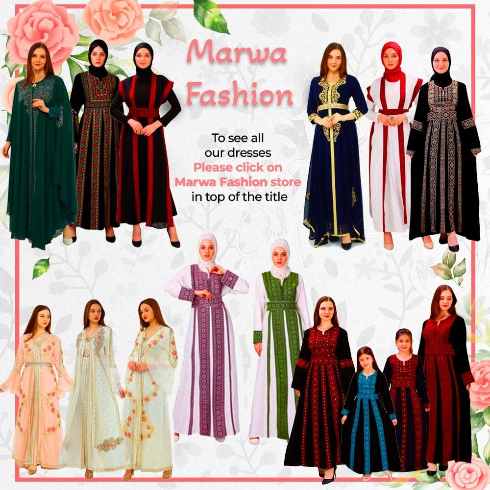Marwa Fashion ثوب فلسطيني مطرز/تطريز عباية فلسطينية نسائي – Honey