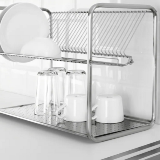 Berkley Jensen Extra Large Dish Rack with Self Draining Bottom