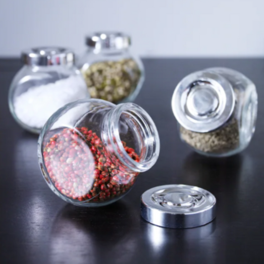 Elegant Pearl Topped Spice Jars - ApolloBox