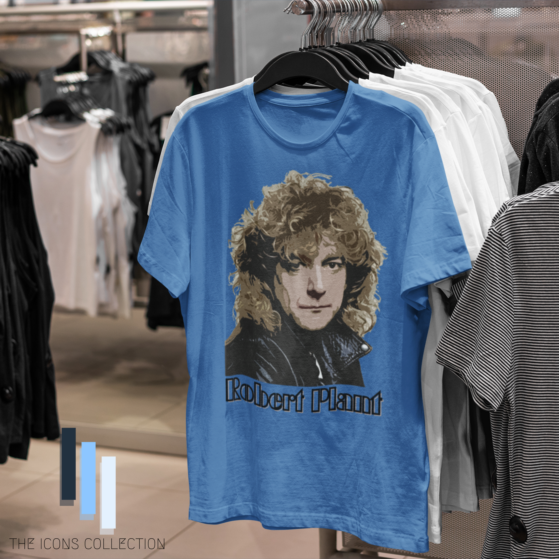 Led / Robert Plant in songs - Premium T Shirt The Icons Collection