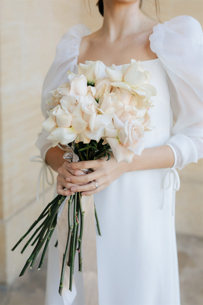 all for love London wedding flowers bride roses 