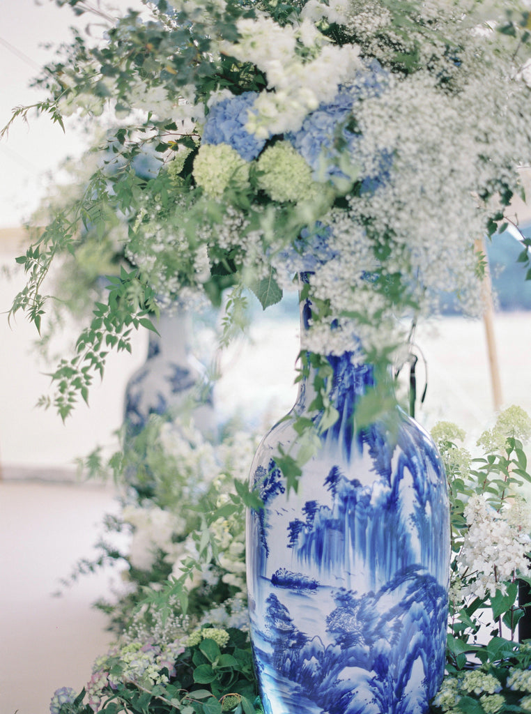 all for love London chinoiserie blue white flowers 
