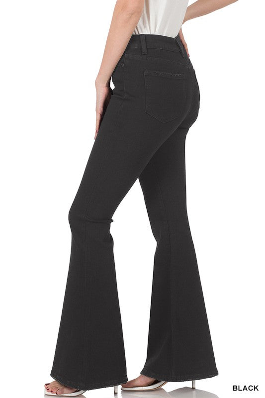 High Rise Super Flare Denim-Black – Riley Reigh / Mod Market