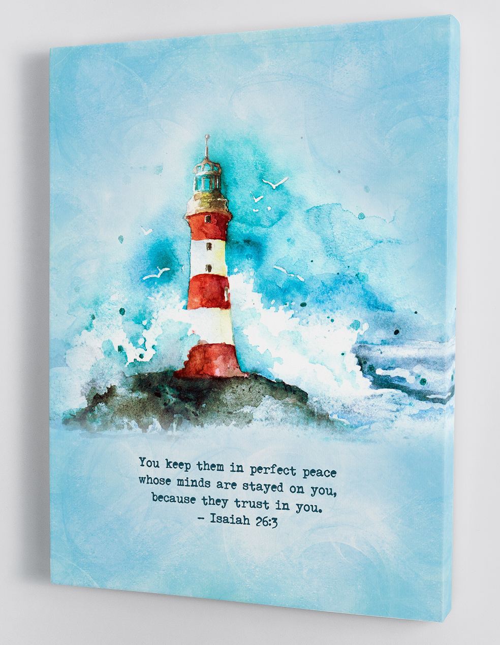 Perfect Peace - Isaiah 26:3 - Framed Canvas Gift BB002