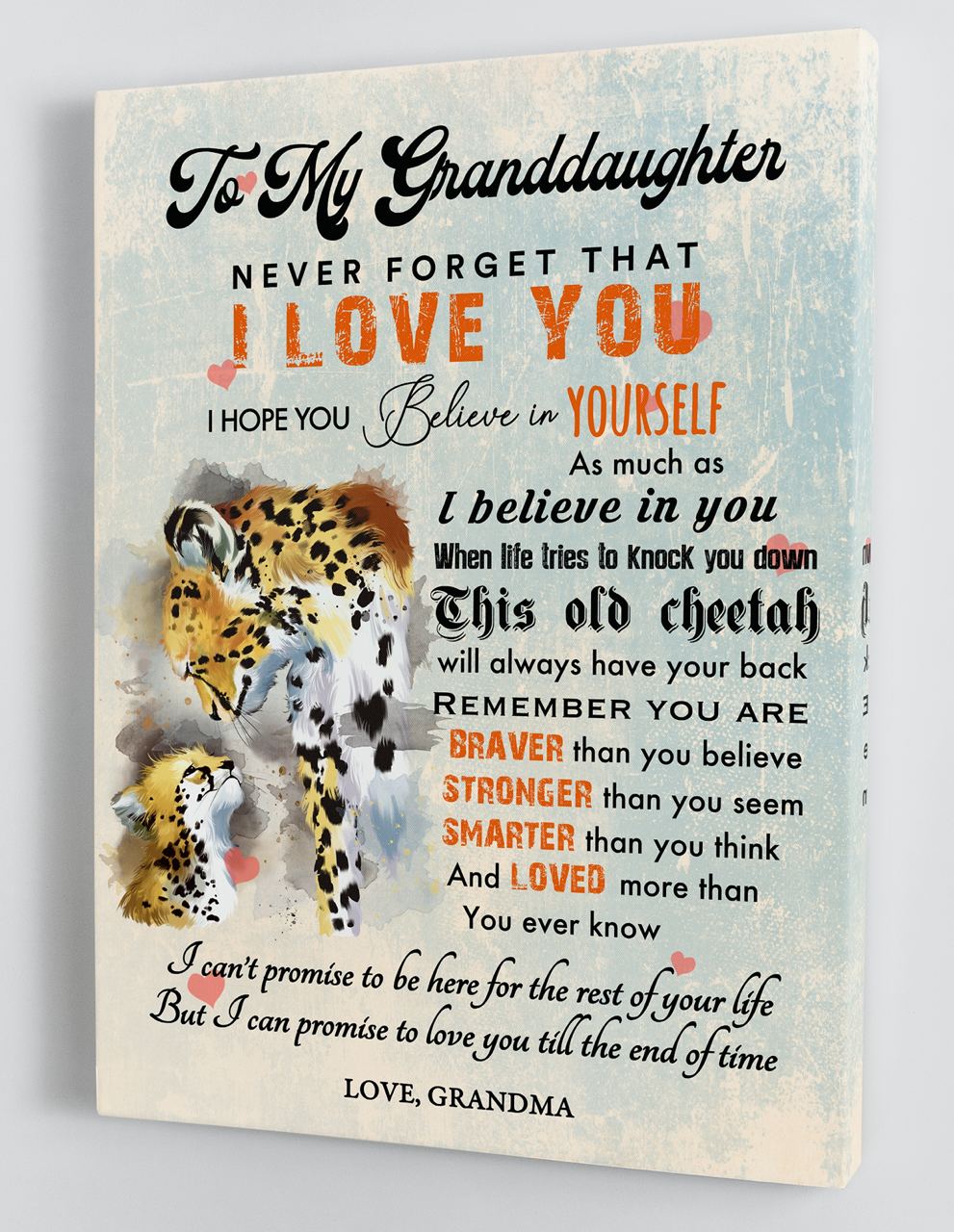 Gift For Granddaughter - From Grandma - Framed Canvas GMD084