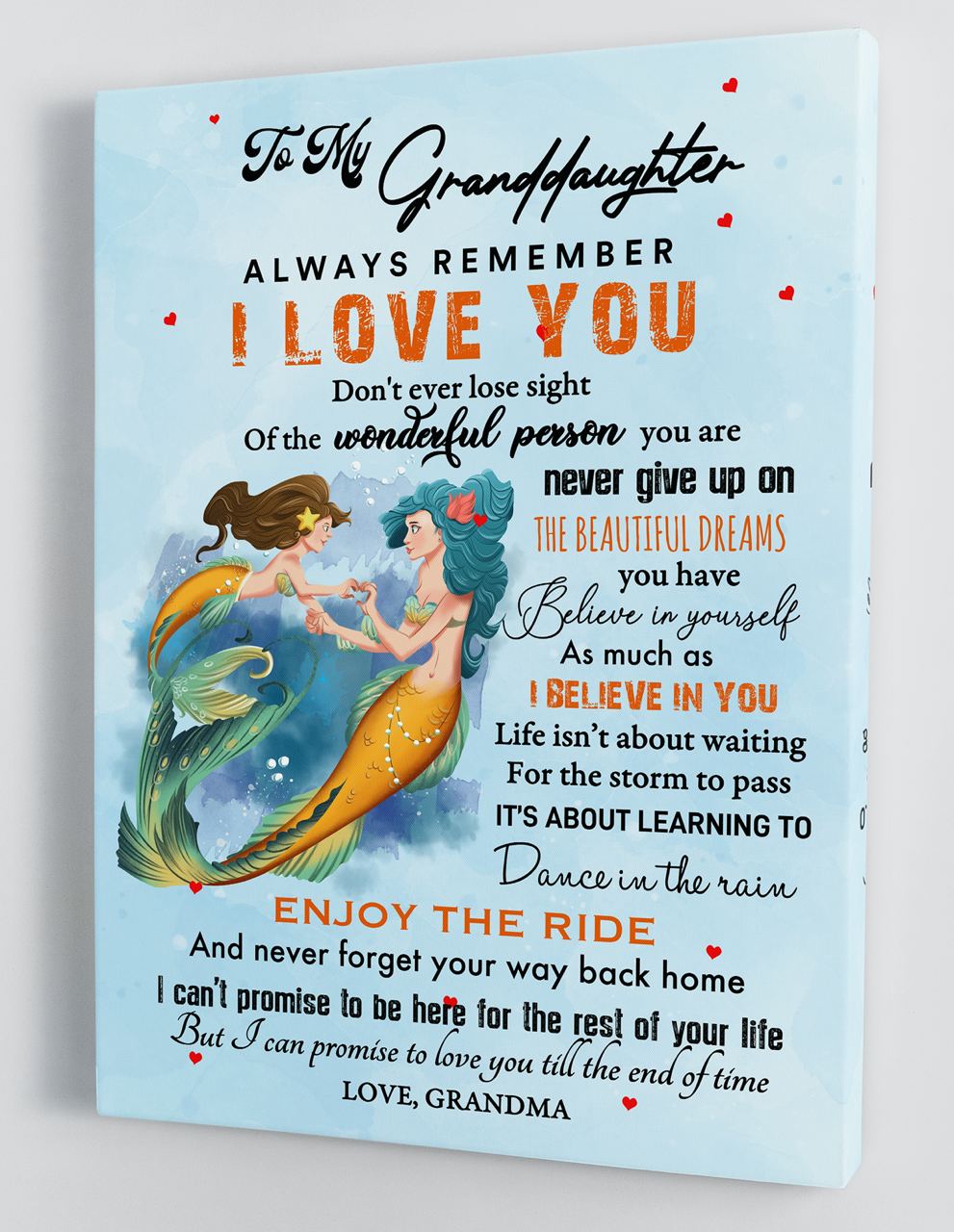 Gift For Granddaughter - From Grandma - Framed Canvas GMD085