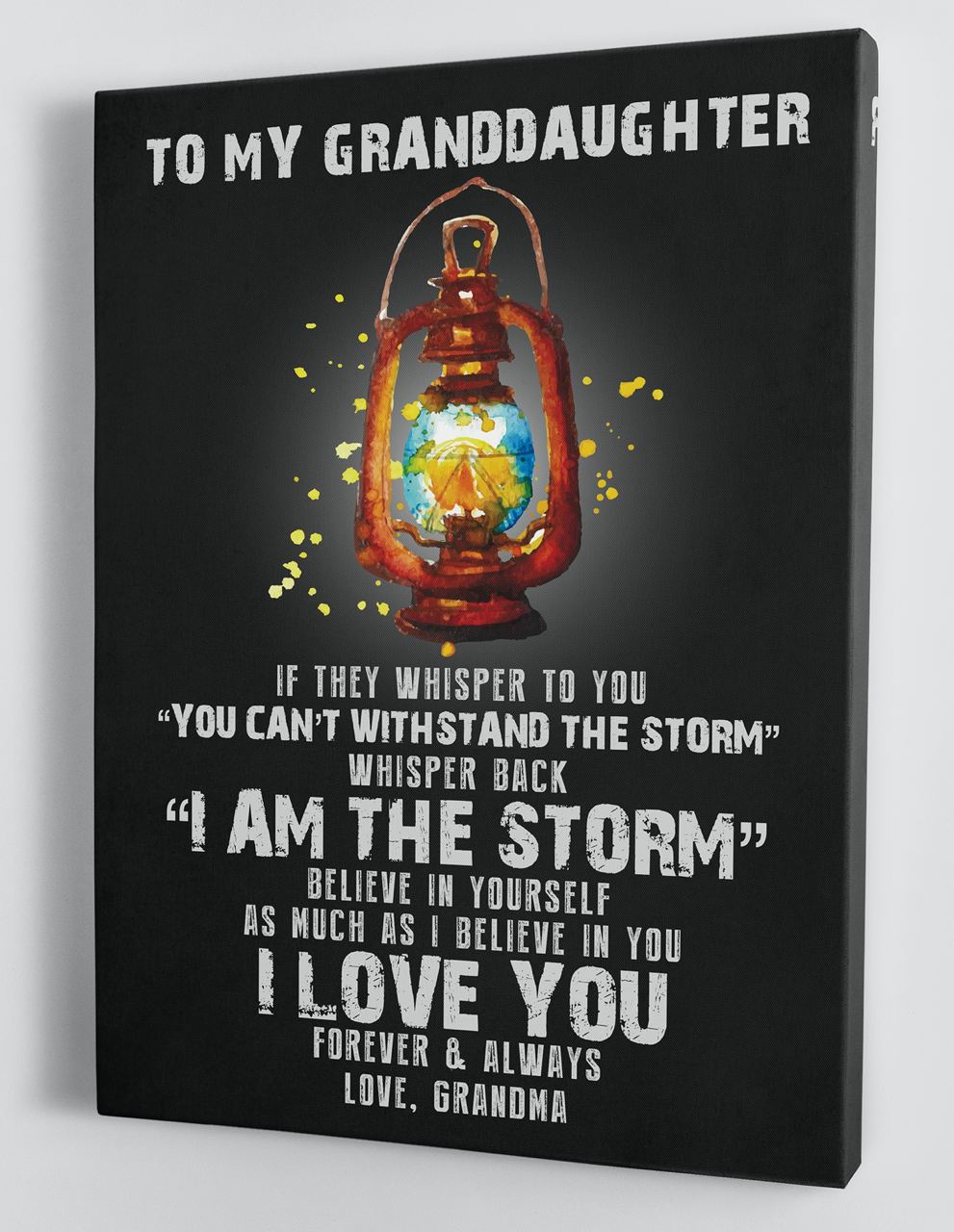 Gift For Granddaughter - From Grandma - Framed Canvas GMD089