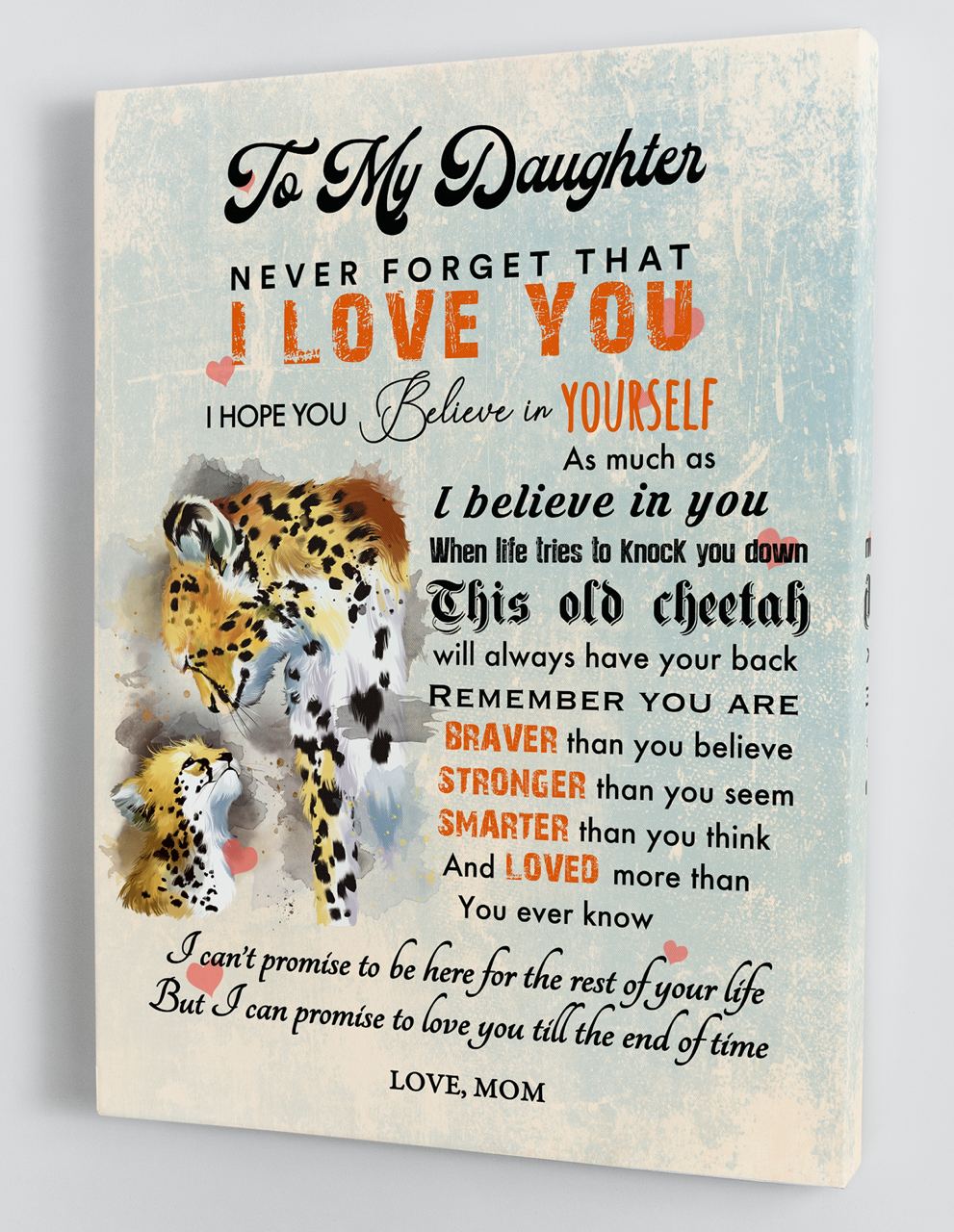 Gift For Daughter - From Mom - Framed Canvas MD080