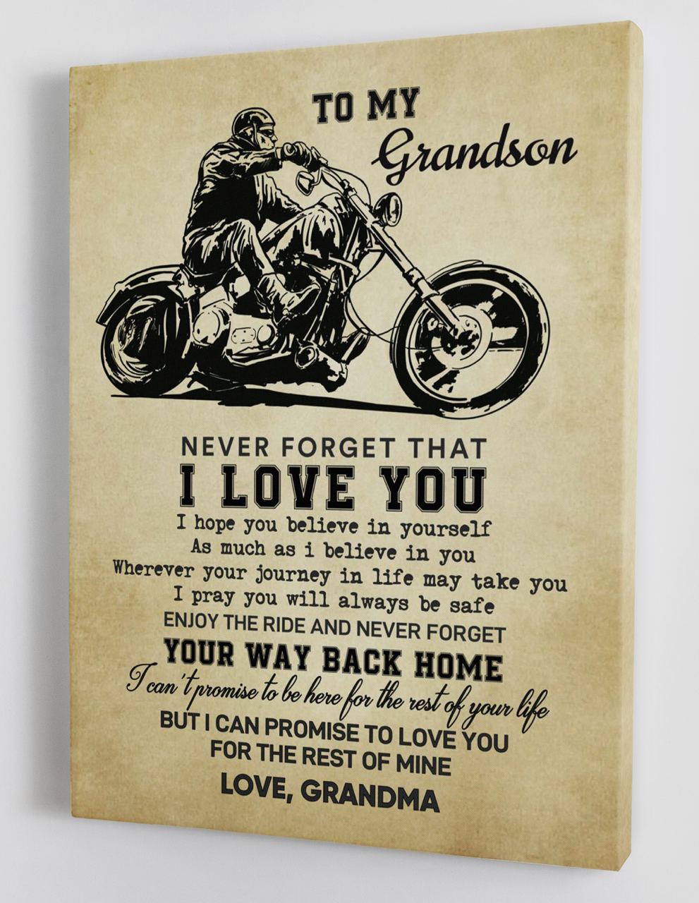 To My Grandson - From Grandma - Canvas Gift GMS039